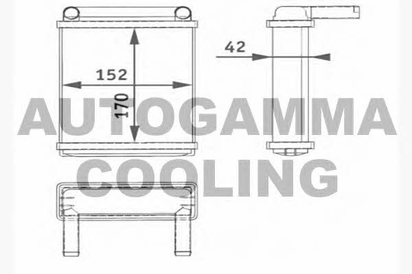 Autogamma 104584 Heat exchanger, interior heating 104584