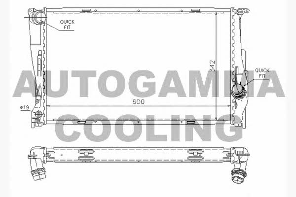 Autogamma 104626 Radiator, engine cooling 104626