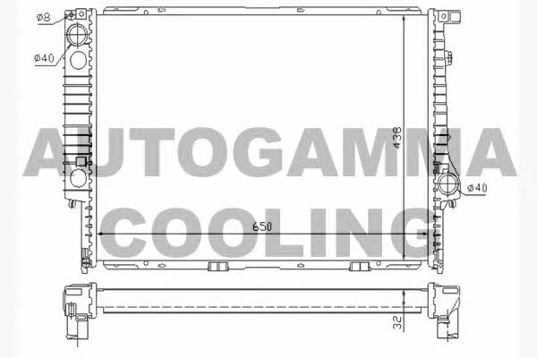 Autogamma 104629 Radiator, engine cooling 104629