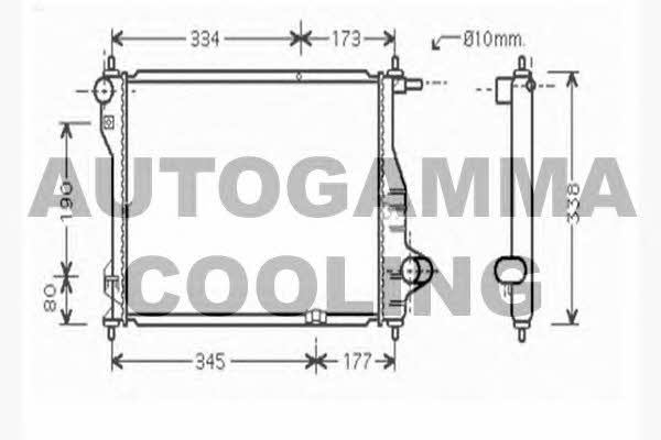 Autogamma 104630 Radiator, engine cooling 104630