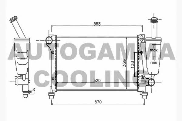 Autogamma 104635 Radiator, engine cooling 104635