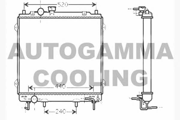 Autogamma 104647 Radiator, engine cooling 104647