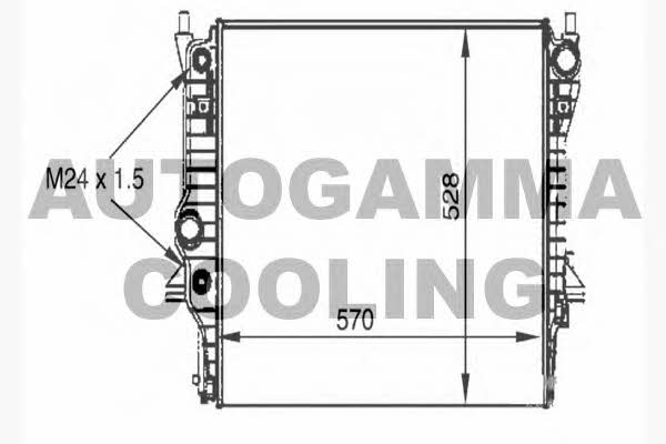 Autogamma 104648 Radiator, engine cooling 104648