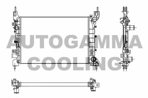 Autogamma 105694 Radiator, engine cooling 105694