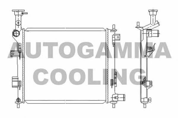 Autogamma 105843 Radiator, engine cooling 105843
