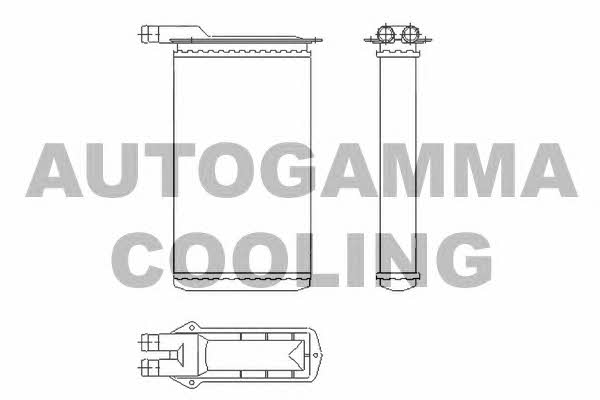 Autogamma 107002 Heat exchanger, interior heating 107002
