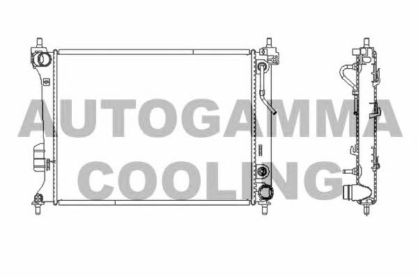 Autogamma 107124 Radiator, engine cooling 107124