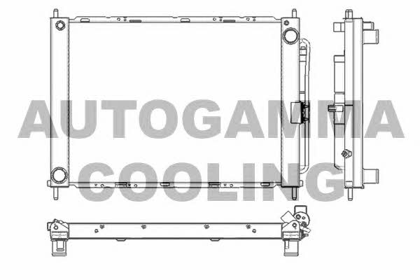 Autogamma 104017B Radiator, engine cooling 104017B