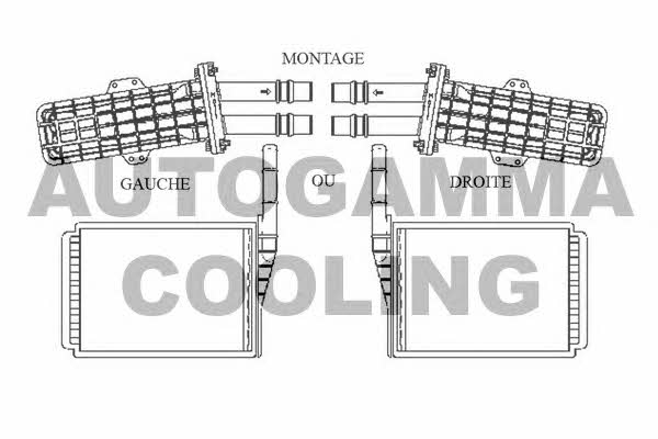 Autogamma 104214 Heat exchanger, interior heating 104214