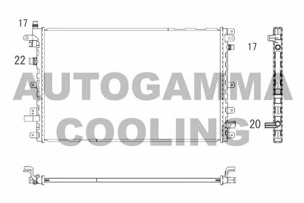 Autogamma 107284 Radiator, engine cooling 107284