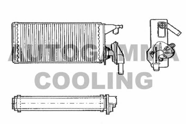Autogamma 303348 Heat exchanger, interior heating 303348