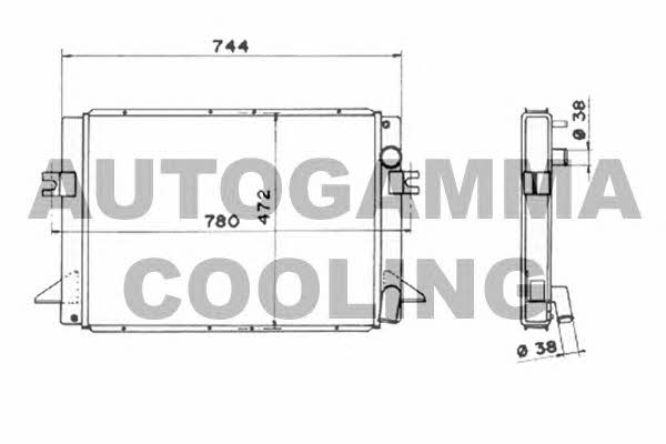 Autogamma 400758 Radiator, engine cooling 400758