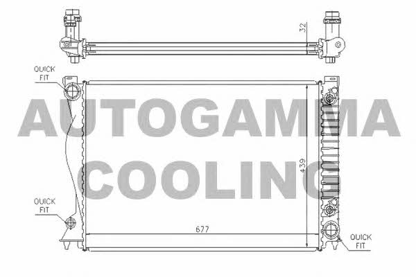 Autogamma 104248 Radiator, engine cooling 104248