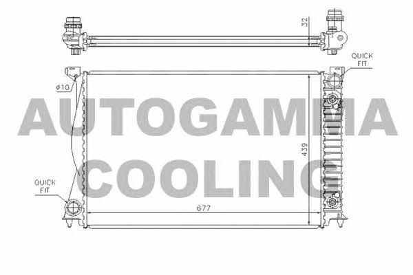 Autogamma 104249 Radiator, engine cooling 104249