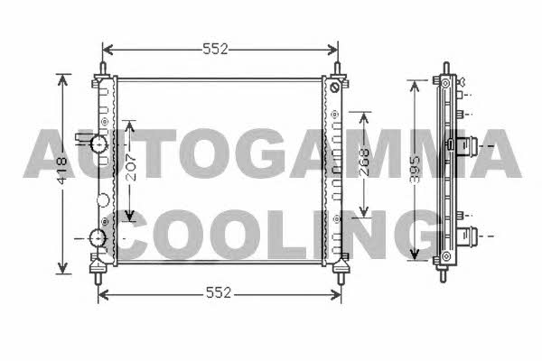 Autogamma 104260 Radiator, engine cooling 104260