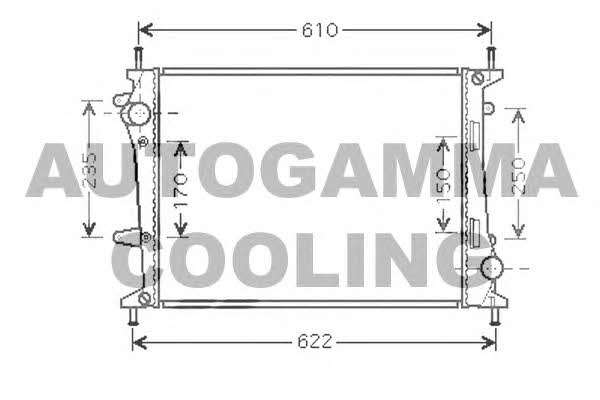 Autogamma 104261 Radiator, engine cooling 104261