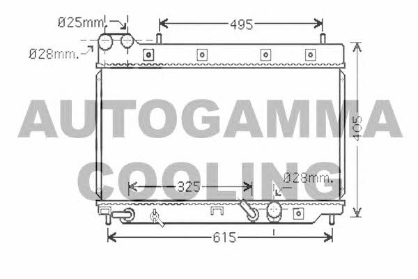 Autogamma 104263 Radiator, engine cooling 104263