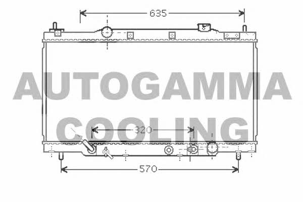 Autogamma 104266 Radiator, engine cooling 104266