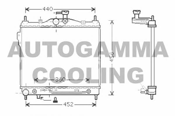 Autogamma 104267 Radiator, engine cooling 104267