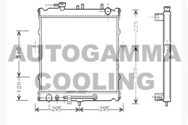 Autogamma 104277 Radiator, engine cooling 104277