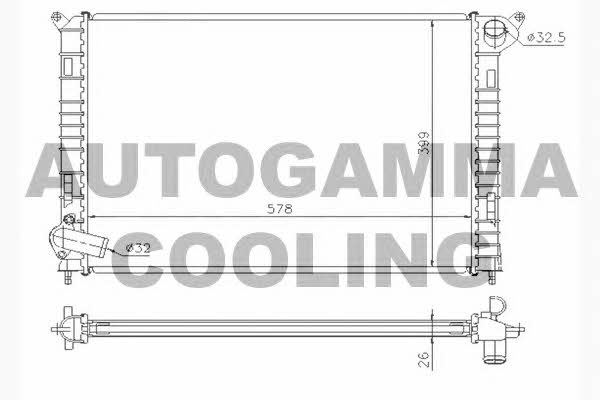 Autogamma 104289 Radiator, engine cooling 104289