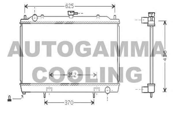 Autogamma 104295 Radiator, engine cooling 104295