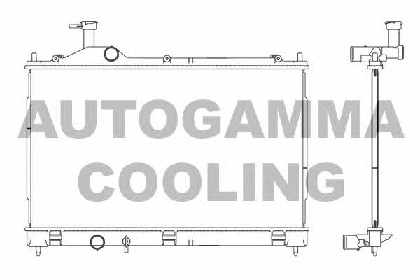 Autogamma 107345 Radiator, engine cooling 107345