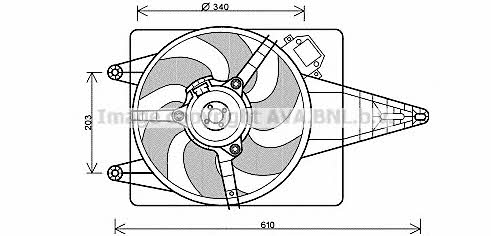 AVA FT7546 Hub, engine cooling fan wheel FT7546