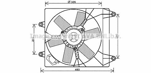 AVA FT7552 Hub, engine cooling fan wheel FT7552