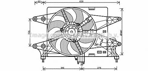 AVA FT7559 Hub, engine cooling fan wheel FT7559