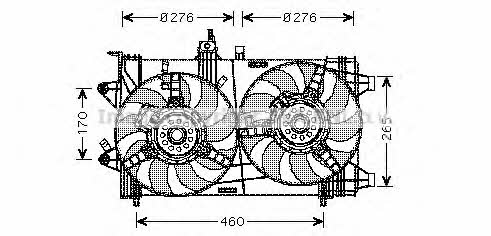 AVA FT7561 Hub, engine cooling fan wheel FT7561