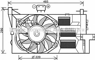 AVA FT7563 Hub, engine cooling fan wheel FT7563
