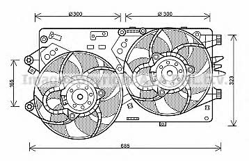 AVA FT7578 Hub, engine cooling fan wheel FT7578