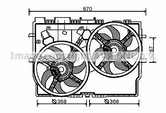 AVA FT7583 Hub, engine cooling fan wheel FT7583