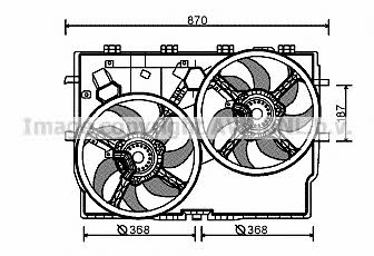 AVA FT7586 Hub, engine cooling fan wheel FT7586