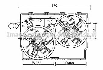 AVA FT7587 Hub, engine cooling fan wheel FT7587
