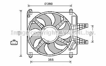 AVA FT7589 Hub, engine cooling fan wheel FT7589