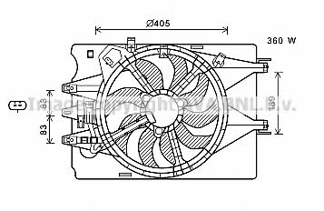 AVA FT7602 Hub, engine cooling fan wheel FT7602