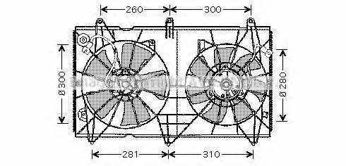 AVA HD7516 Hub, engine cooling fan wheel HD7516