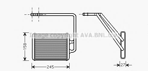 AVA HY6141 Heat exchanger, interior heating HY6141