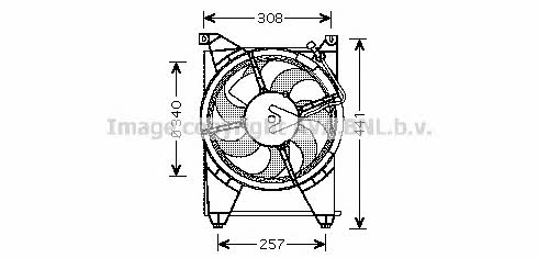 AVA HY7514 Hub, engine cooling fan wheel HY7514