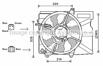 AVA HY7525 Hub, engine cooling fan wheel HY7525