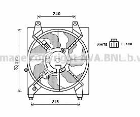 AVA HY7528 Hub, engine cooling fan wheel HY7528