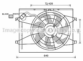 AVA HY7539 Hub, engine cooling fan wheel HY7539