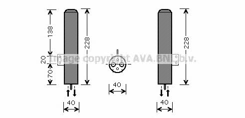 AC receiver drier KIA Pro Cee'D (Kia Pro Cee'D): HYD193 AVA Dryer, air conditioner