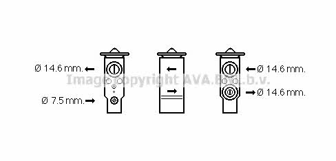 AVA HY1289 Air conditioner expansion valve HY1289