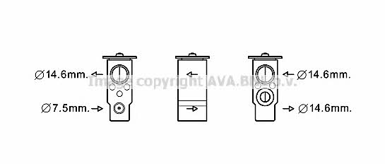 AVA HY1333 Air conditioner expansion valve HY1333