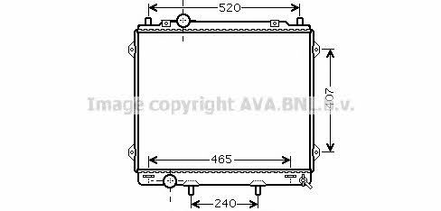 AVA HY2163 Radiator, engine cooling HY2163