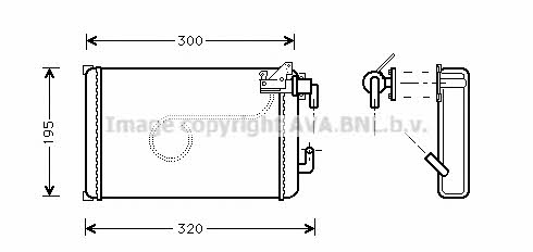 AVA IV6013 Heat exchanger, interior heating IV6013