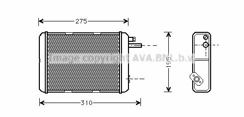 AVA IV6018 Heat exchanger, interior heating IV6018